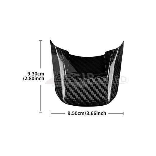 Black Steering Wheel Center REAL HARD Carbon Fiber For Mini F55 F56 F60 22-2023 - detail view