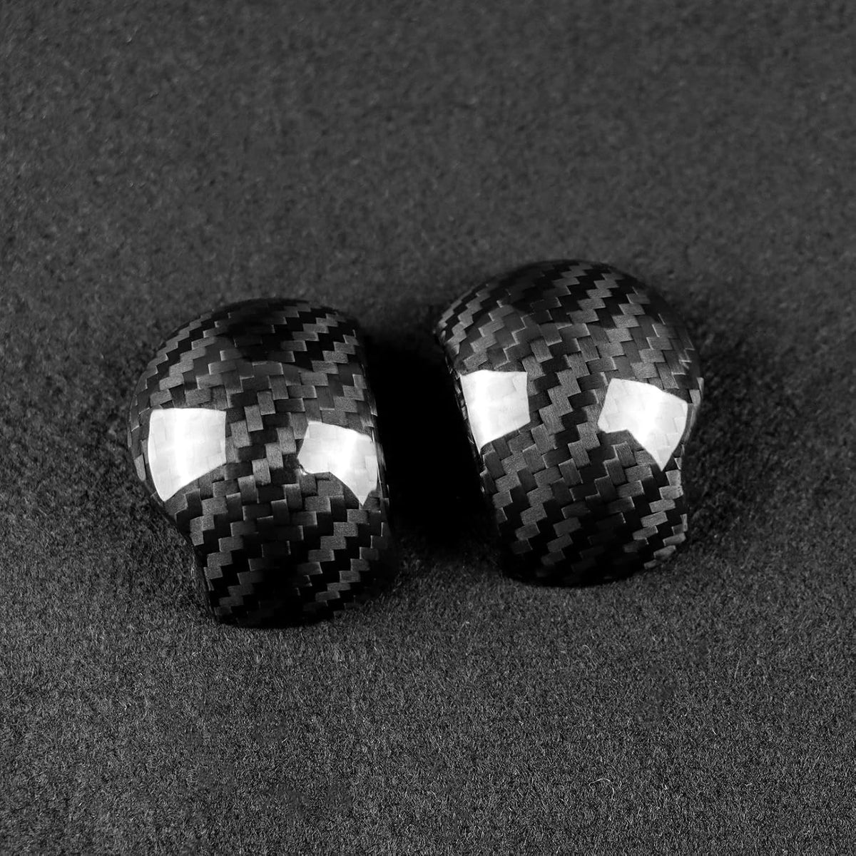 Hard Carbon Shift Knob 2Pcs For Ford Mustang Manual 15-23 Black - detail view 8