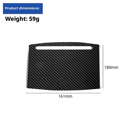 For Audi A6 A7 S6 S7 12-18 Water Cup Holder Cover Plate Trim Black Carbon Fiber(U.S. Stock)