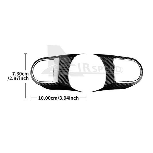For MINI F55 F56 F60 2022-2023 Steering Wheel Cover REAL HARD Carbon Fiber BLACK - detail view