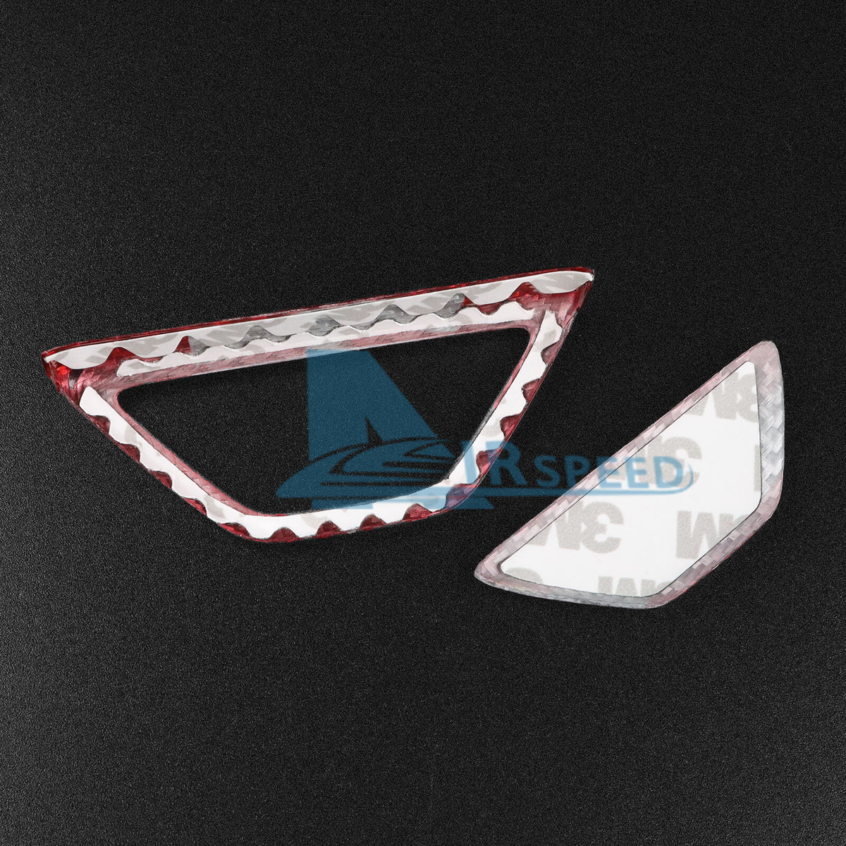 For Corvette C8 2020-2024 REAL HARD Carbon Fiber Armrest Box Button Cover RED