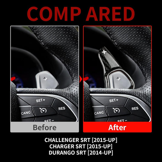 For Charger Challenger Durango SRT 2014-2025 Steering Wheel Paddle Shifter Trim - detail view