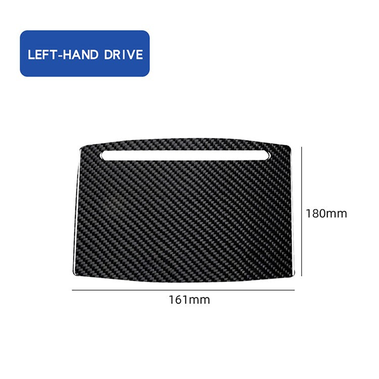 For Audi A6 A7 S6 S7 12-18 Water Cup Holder Cover Plate Trim Black Carbon Fiber(U.S. Stock)