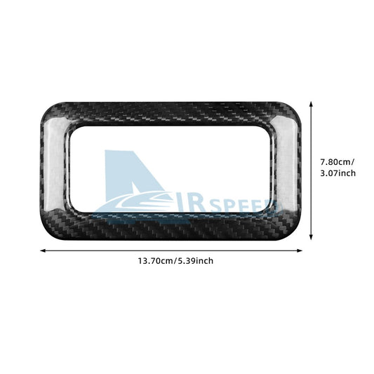 Carbon Fiber Reading Light Frame Cover Fit For Fiat 500 Abarth 595 695 2016-2024 - detail view