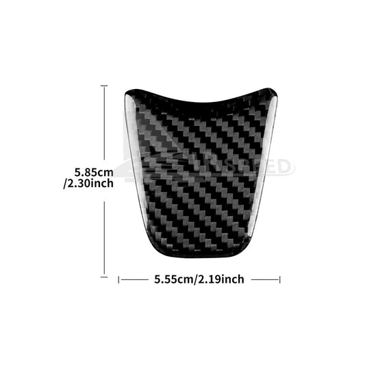Steering Wheel Interior REAL HARD Carbon Fiber For Fiat 500 Abarth 595 2012-2015 - detail view