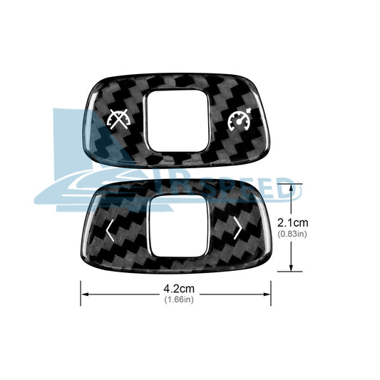 For Corvette C8 20-2024 Volume Control Button Cover BLACK REAL HARD Carbon Fiber