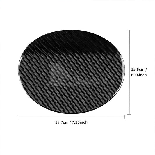 For Subaru WRX 2015-2021 REAL HARD Carbon Fiber Black Fuel Tank Gas Cap Cover - detail view