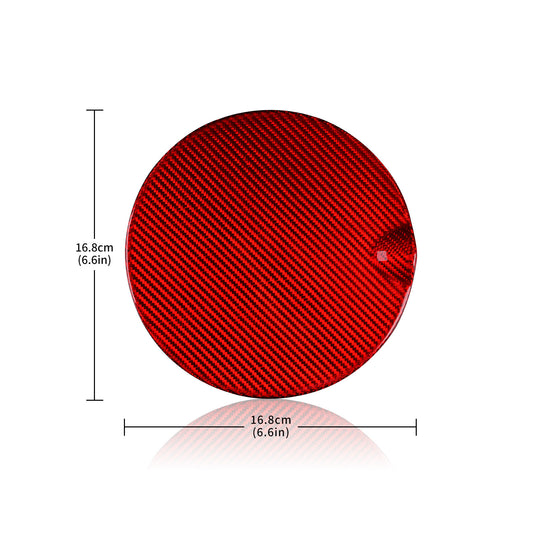 For MINI R55 07-13 R56 06-2013 Red Car Oil Gas Fuel Tank Cap Cover Carbon Fiber - detail view