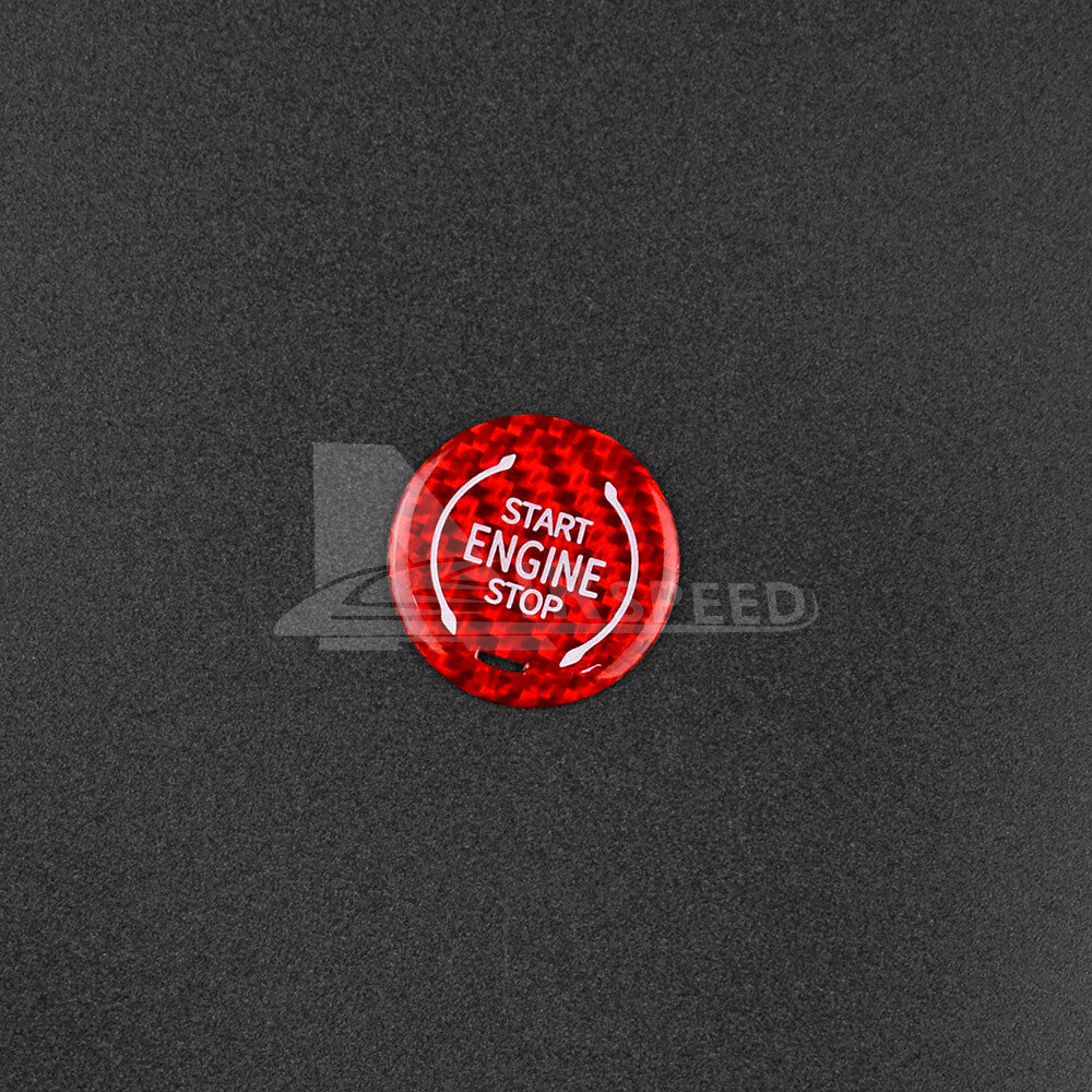 Red Hard Carbon Start Stop Trim For Corvette C8 Cadillac 097 20-21