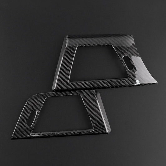 For BMW 3 Series F30 M3 F80 2013-2018 Air Vent Frame Trim Dry Carbon Black RHD - detail view