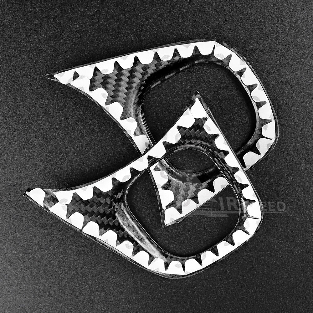 Steering Wheel Button Cover Real Hard Black Carbon Fiber For Fiat 500 2020-2023 - detail view 8