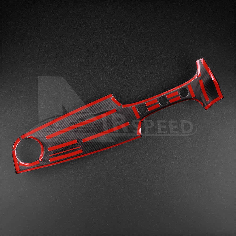 HARD Carbon Fiber Instrument Panel Cover for FIAT 500 Abarth 595 695 2016-2024 - detail view 10