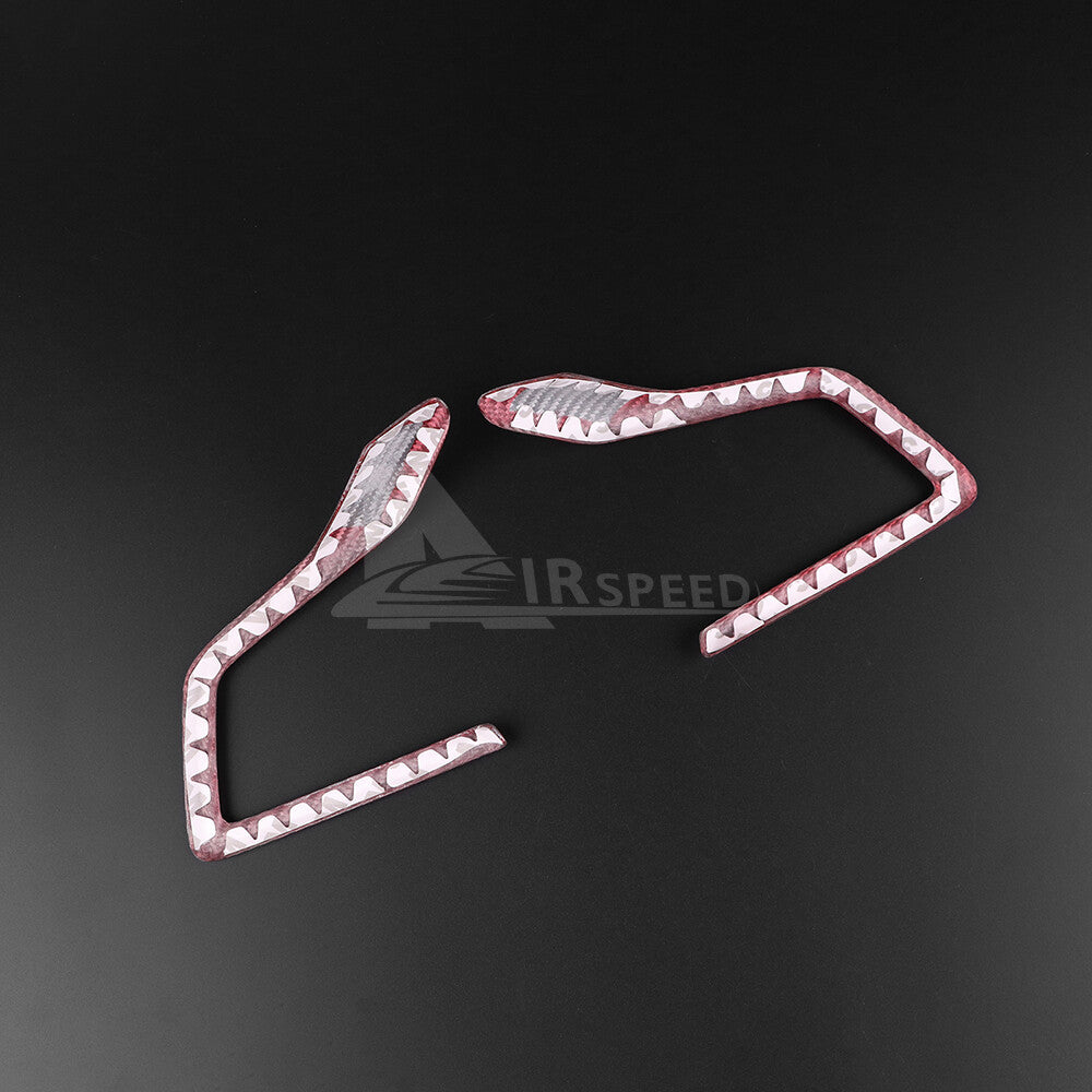 REAL HARD Carbon Fiber Red Steering Wheel Frame Cover For Subaru WRX 2022-2023 - detail view 9