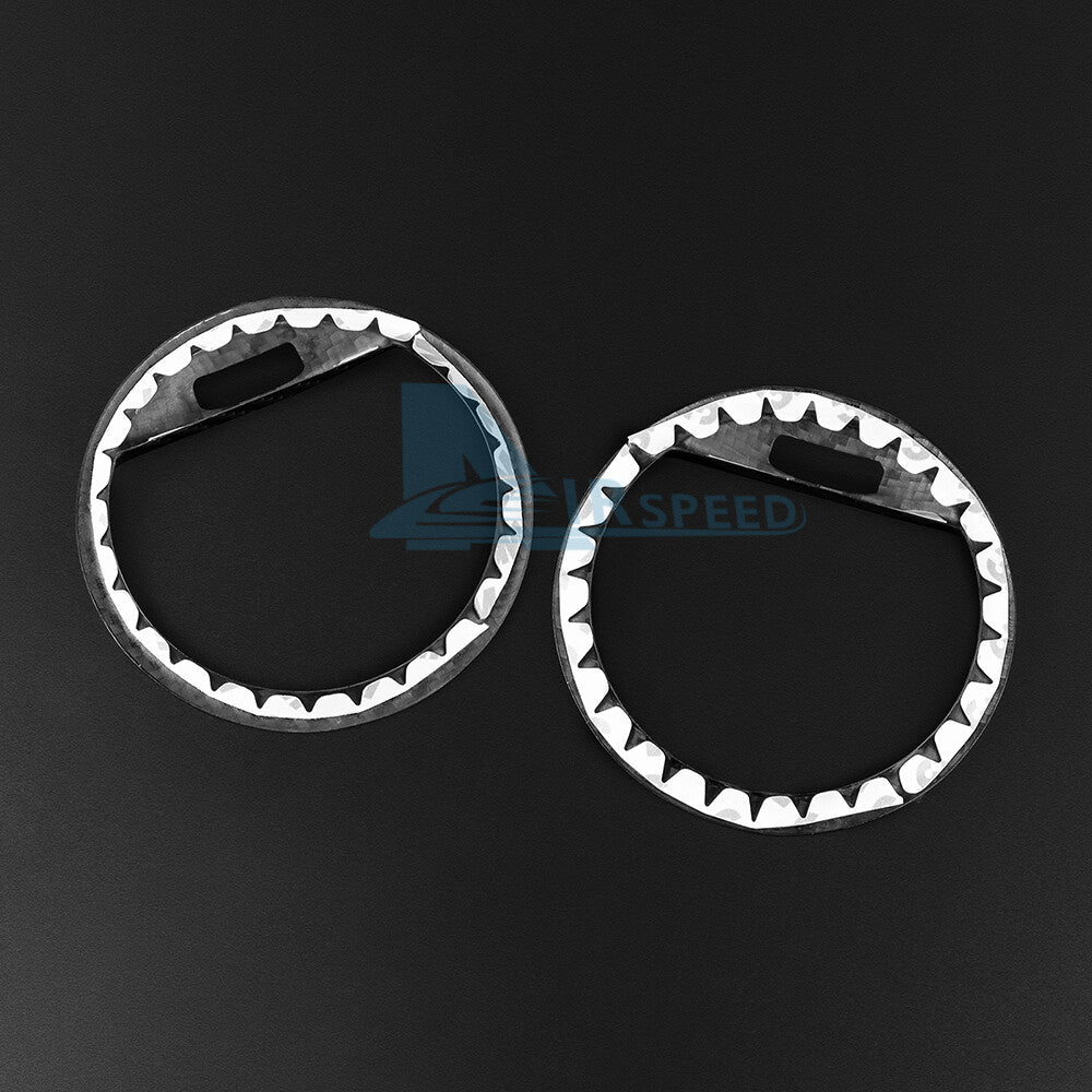 Real Hard Carbon Fiber Air Vent Ring Cover Trim For Fiat 500 Abarth 595 2016-23 - detail view 10
