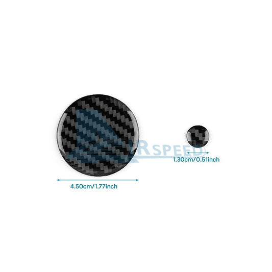 Carbon Fiber Center Console Multimedia Knob Stickers for Mazda 3 Axela 2019-2025