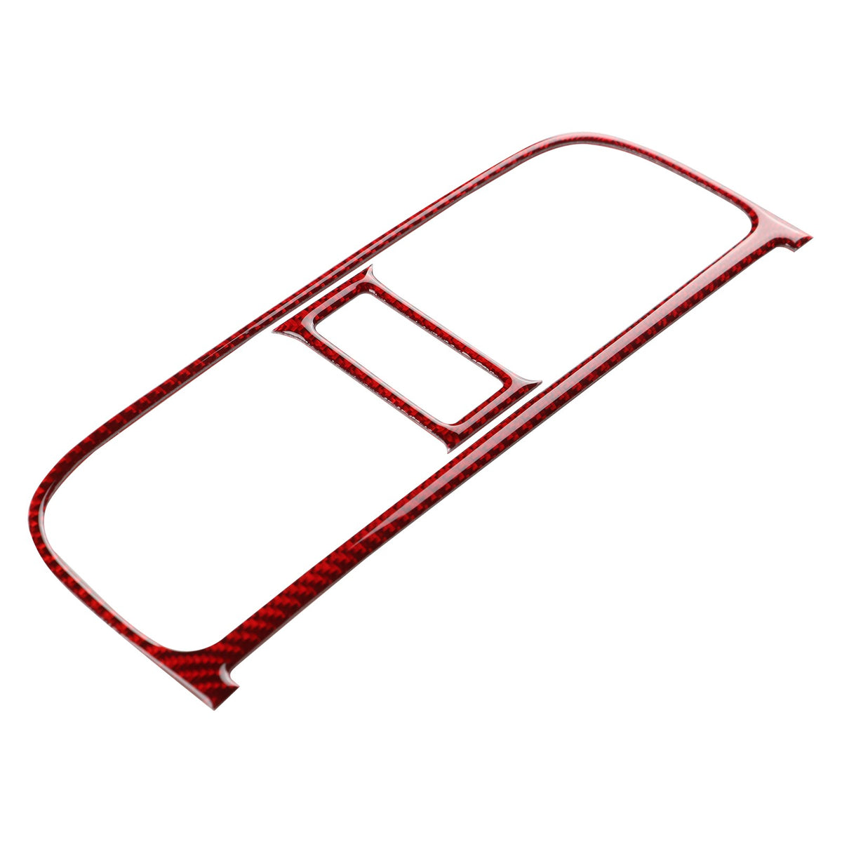 Carbon Fiber Center Air Outlet Frame Sticker Red for Volkswagen Polo 2015-2017(U.S. Stock)