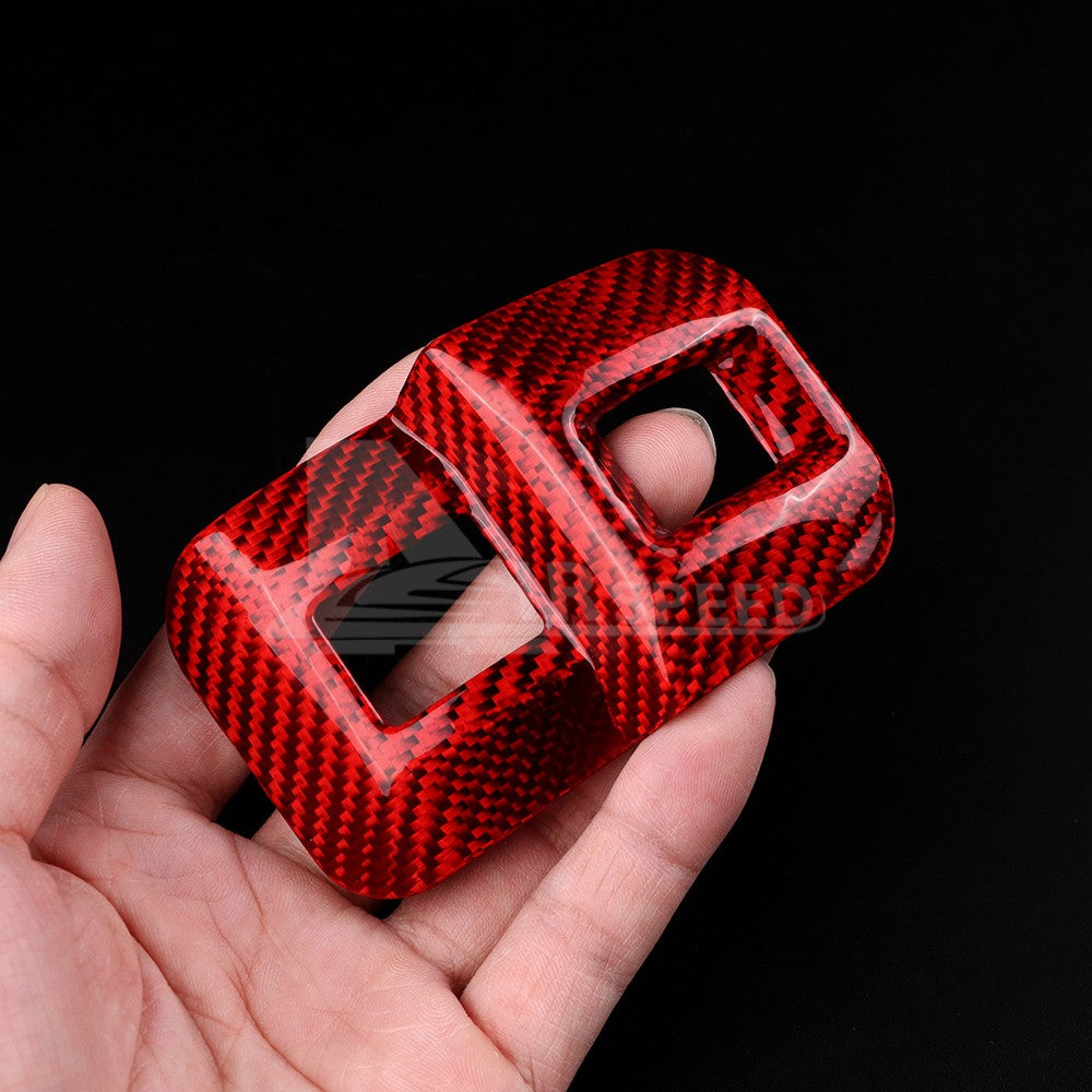 Trunk Switch Frame Cover Red Hard Carbon Fiber for Subaru BRZ Toyota GR86 22-25 - detail view 7