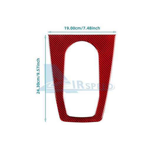 Red Center Console Water Cup Frame Sticker Carbon Fiber for Audi Q4 2021-2025(U.S. Stock)