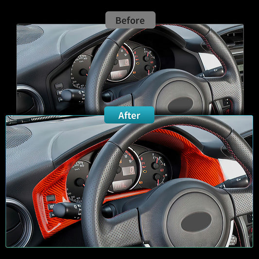 Red Speed Indicator HARD READ Carbon Fiber Cover For Subaru BRZ Toyota 86 12-21 - detail view