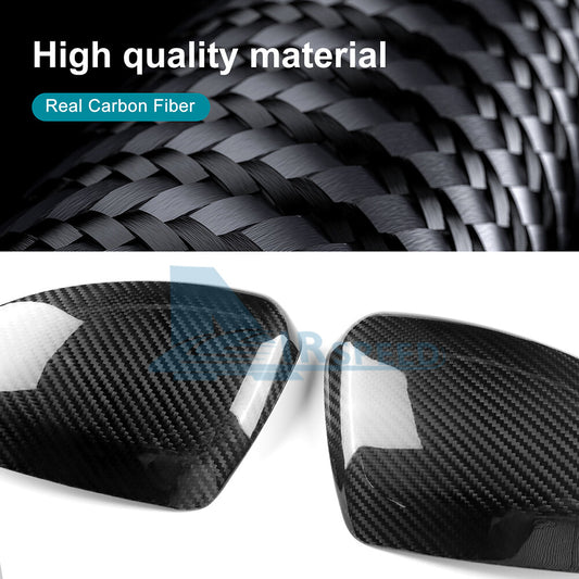 Real Carbon Fiber Side Mirror Cover Caps For Subaru BRZ Toyota GR86 2021-2024 - detail view