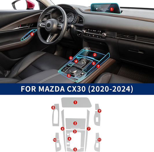 For Mazda CX30 20-26 LHD Automatic Gear TPU Interior Protective Film Kit - FREE GIFT