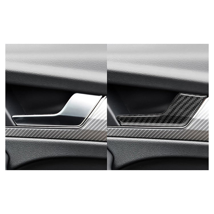 For Audi Q5 2018-2024 Inner Door Pull Handle Trim Black Carbon Fiber LHD RHD Set(U.S. Stock)