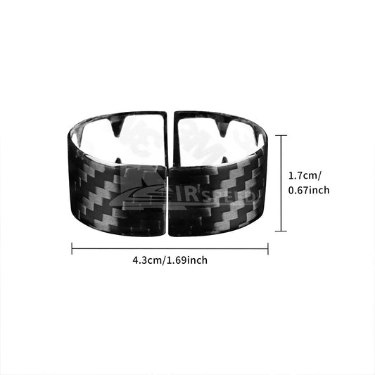 REAL HARD Carbon Fiber Steering Wheel Cover Ring Sticker For Fiat 500 2020-2023 - detail view