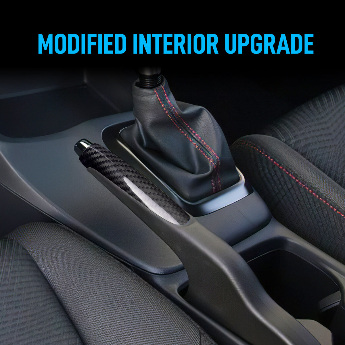 For Honda Civic 2012-2016 Handbreak Cover Car Parking Shifter Real Carbon Fiber