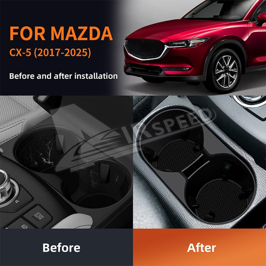 Center Console Water Cup Holder Cover Trim Silicone For Mazda CX5 CX-5 2017-2025 - FREE GIFT