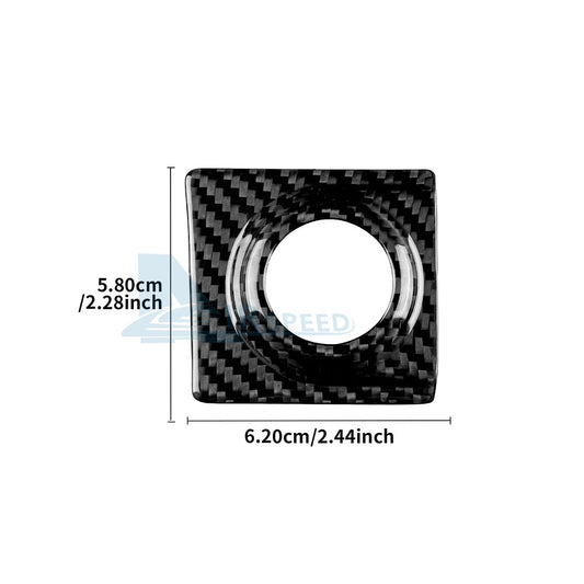 Center Ignition Starter Frame Cover Carbon Fiber For Ford F-150 F150 2021-2025 - detail view