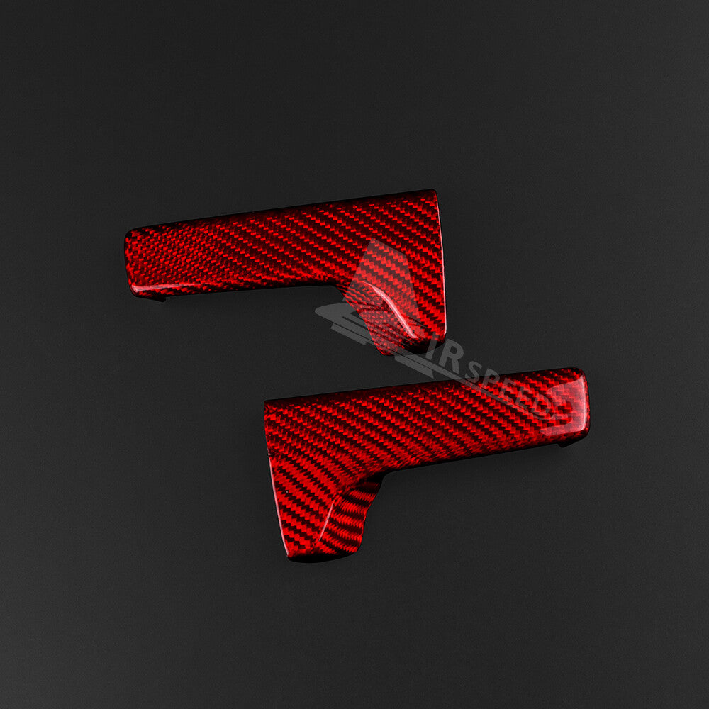 RED HARD Carbon Fiber Seat Adjstment Handle Cover For Subaru BRZ GR86 2021-2023 - detail view 6