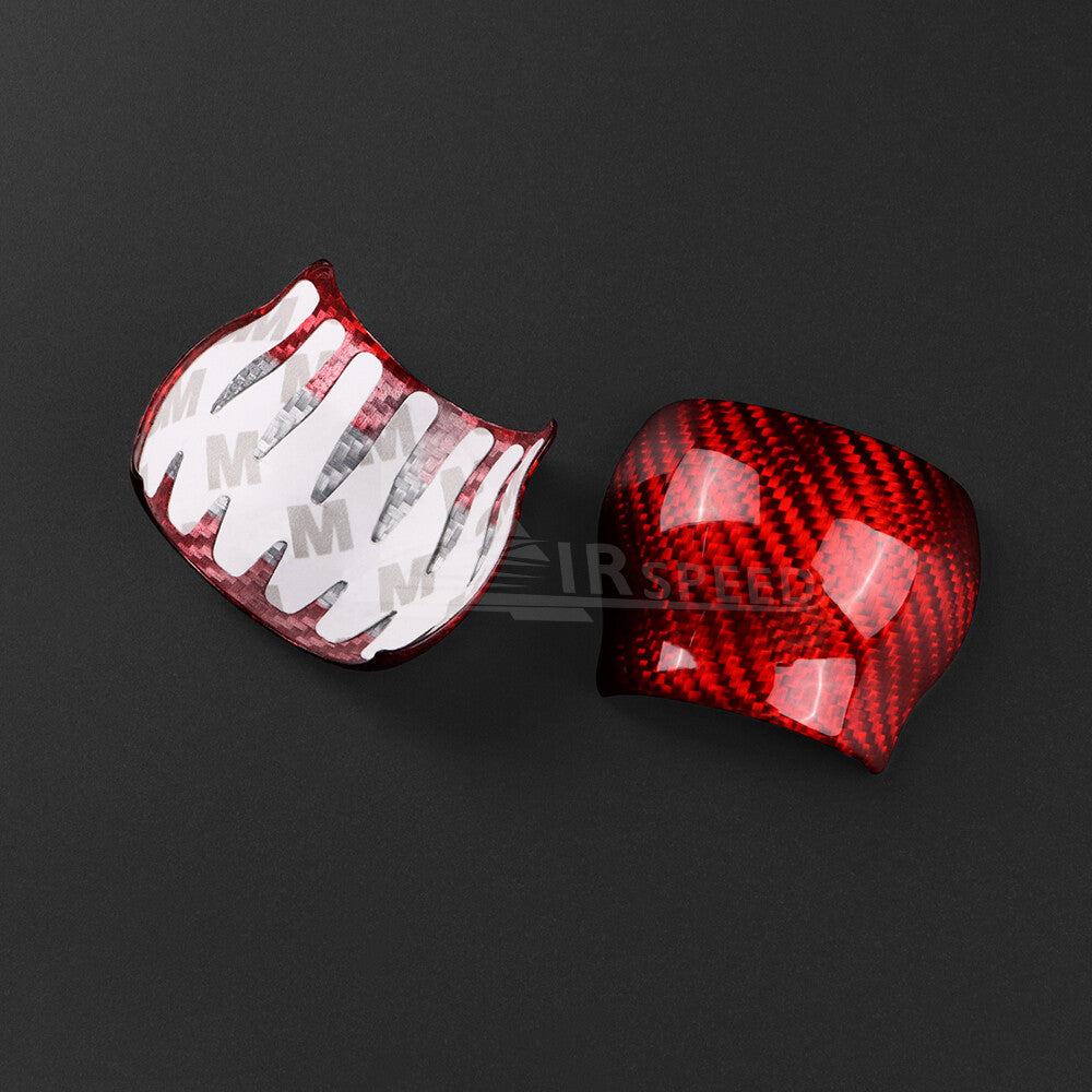 Red Gear Shift Knob Cover REAL Carbon Fiber For Subaru BRZ GR86 2021-2023 - detail view 7
