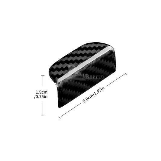 Black Hard Carbon Armrest Switch Sticker Fit Subaru BRZ GR86 2021-Up - detail view