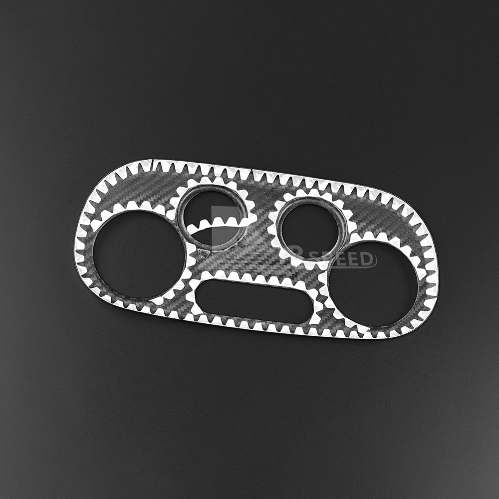 For FIAT 500 2008-2023 Abarth 595 2012-2023 Center AC Frame Cover Carbon Fiber - detail view 11