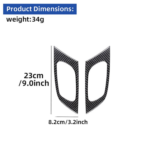 For Honda Civic 2013-2015 Front Door Inner Handle Frame Trim Black Carbon Fiber(U.S. Stock)