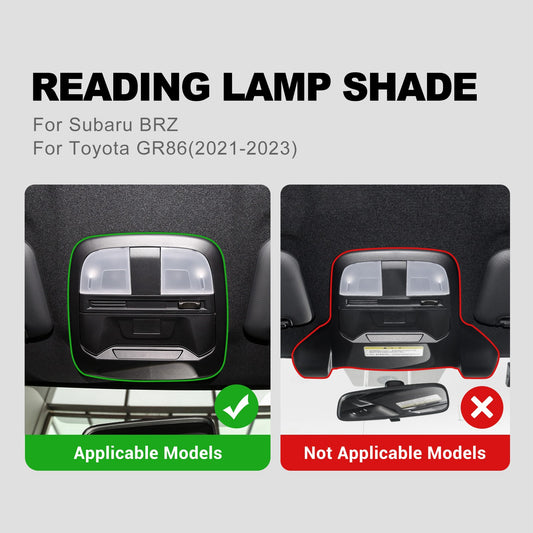 Reading Light Cover RED HARD Carbon Fiber for Toyota GR86 Subaru BRZ 2021-2023 - detail view