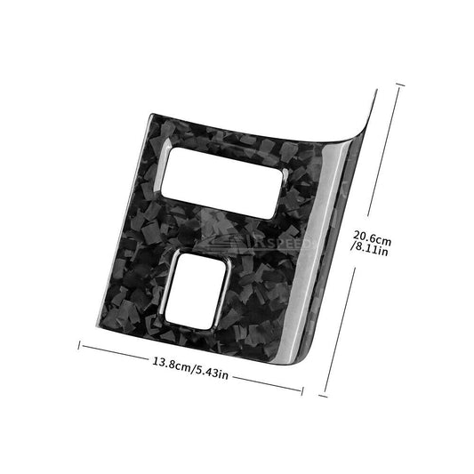 For Subaru BRZ GR86 2021-2023 Heated Seat Button Cover Forge Hard Carbon Fiber - detail view