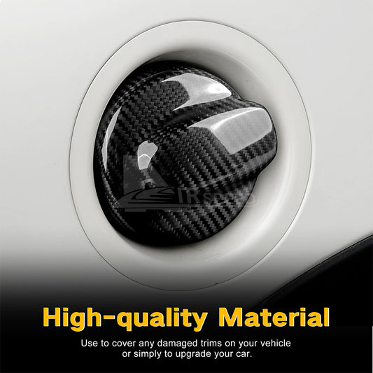 For MINI R55 2007-2014 R56 2006-2013 REAL CARBON FIBER Fuel Tank Gas Cover Caps - detail view