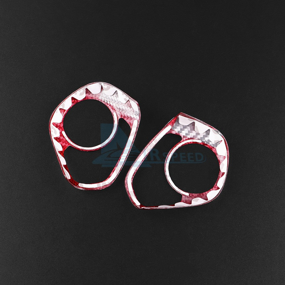 Steering Wheel Button Frame Cover Red Hard Carbon Fiber for BRZ Toyota 86 17-25 - detail view 10