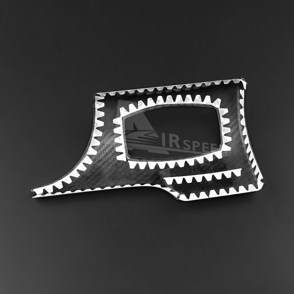 Black Dim Light Switch Cover REAL HARD Carbon Fiber For Ford Mustang 2015-2023 - detail view 8