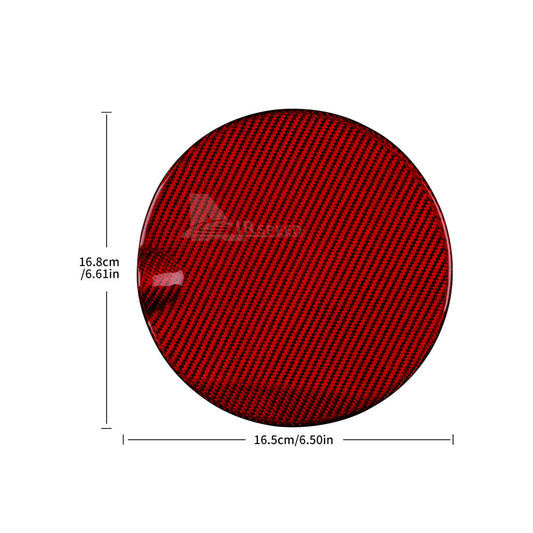 For MINI F55 F56 14-2023 F57 16-2023 Red Fuel Gas Tank Cap Cover Carbon Fiber - detail view