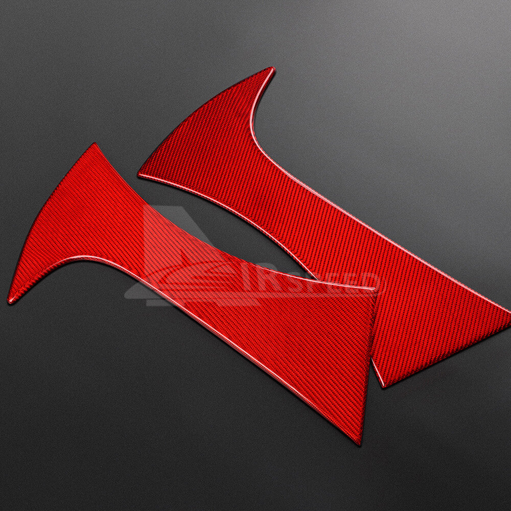 Fender Panel Cover REAL HARD Red Carbon Fiber For Subaru BRZ GR86 2021-2023 - detail view 6