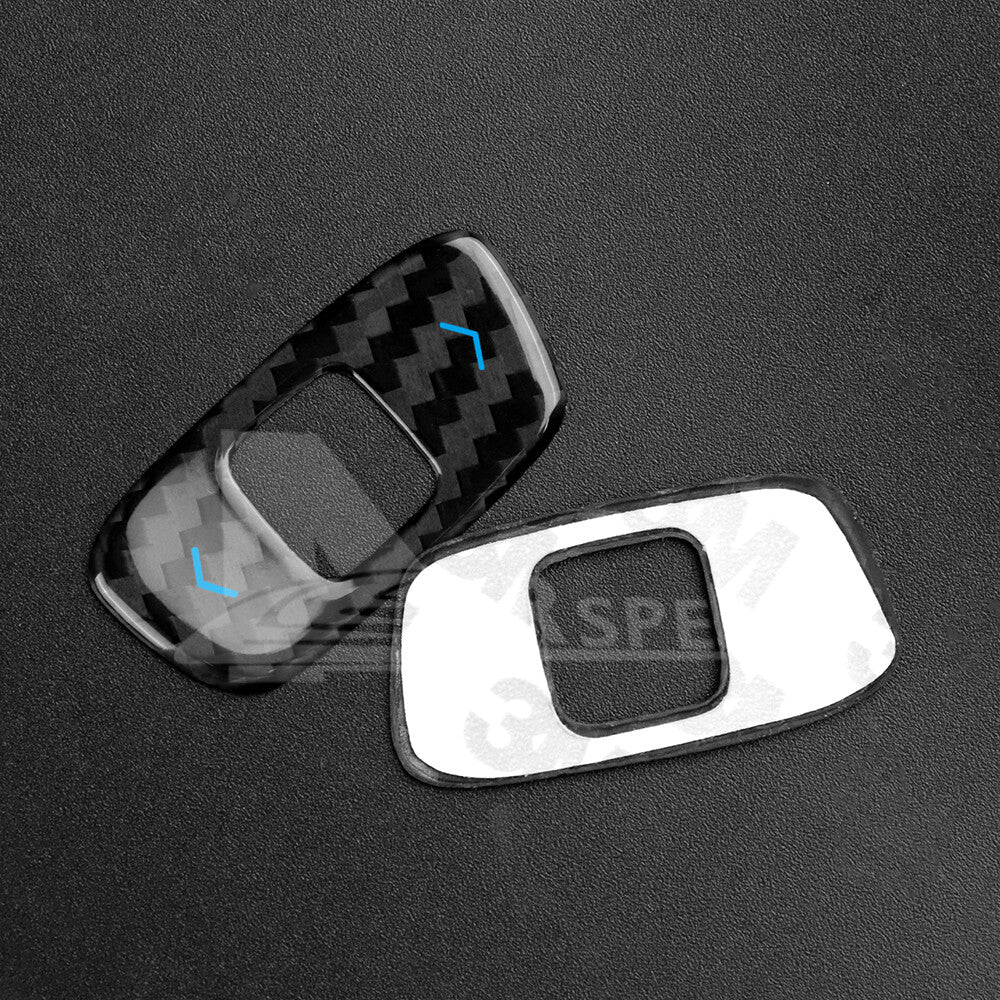 For Corvette C8 20-23 Volume Adjustment Switch Cover Blue REAL HARD Carbon Fiber