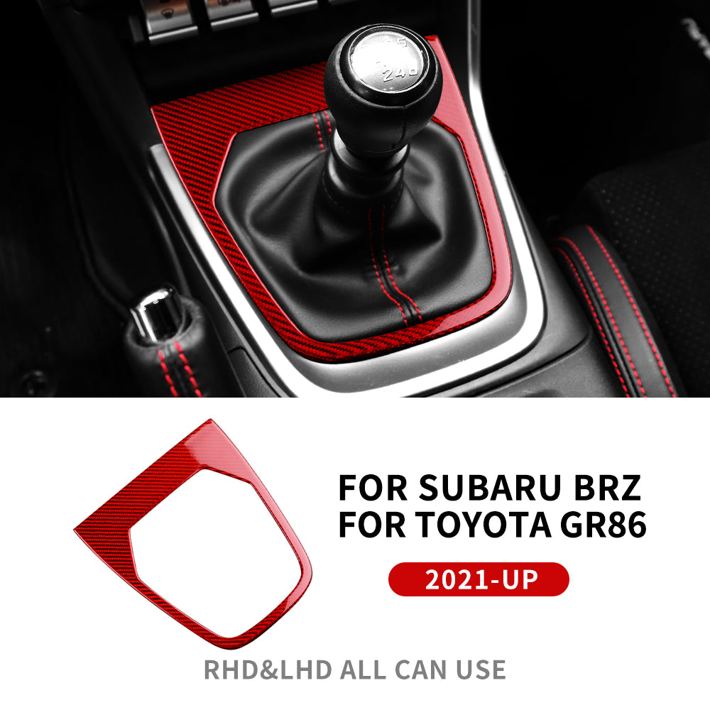 Car Center Gear Shift Frame Sticker Carbon Fiber for Toyota GR86 BRZ 2021-2026 - detail view 11