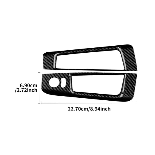 Door Window Lift Frame Cover Carbon Fiber for FIAT 500 08-24 Abarth 595 12-24 - detail view