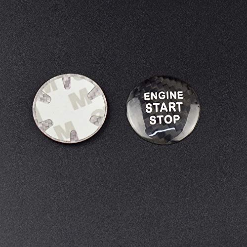 AIRSPEED Carbon Fiber Car Engine Start Button Sticker Interior Trim Decorative Decal for Subaru BRZ Toyota 86 Accessories (Black) - detail view
