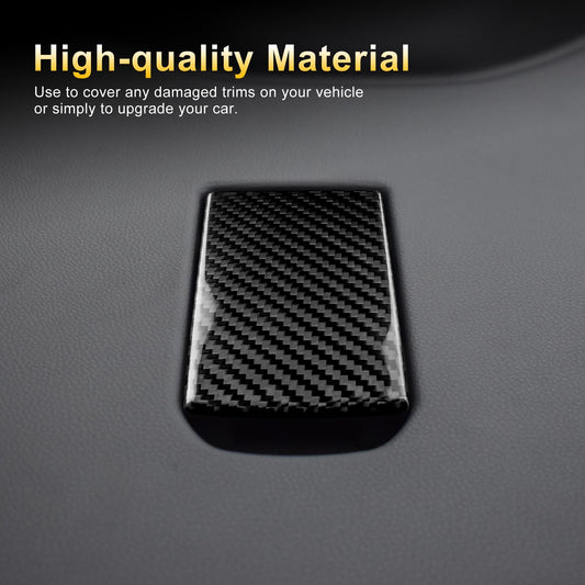 AIRSPEED Hard Carbon Fiber Rear Child Seat Hook Plate Cover Sticker for 2022-2023 Subaru WRX (RHD) - detail view