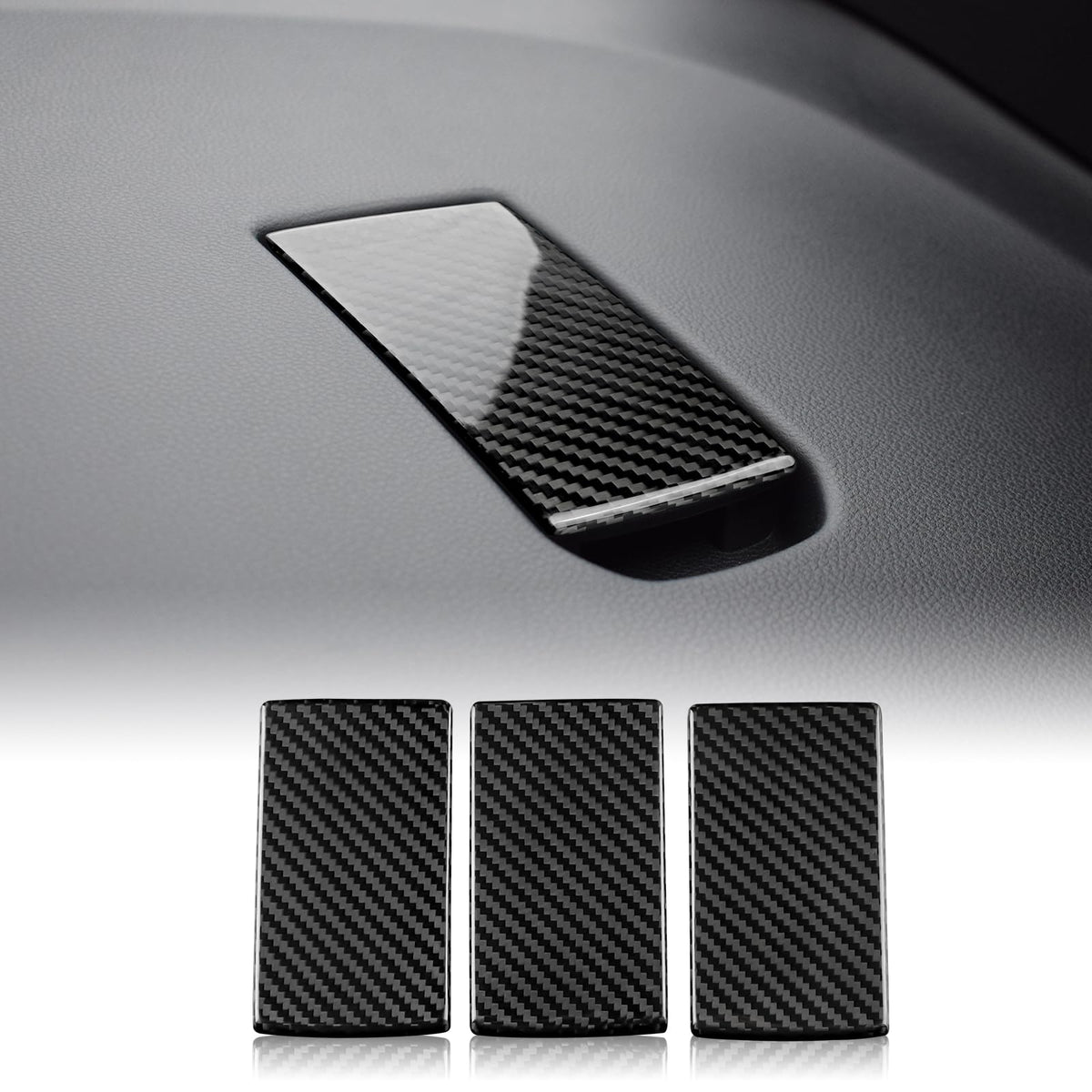 AIRSPEED Hard Carbon Fiber Rear Child Seat Hook Plate Cover Sticker for 2022-2023 Subaru WRX (RHD) - detail view 8