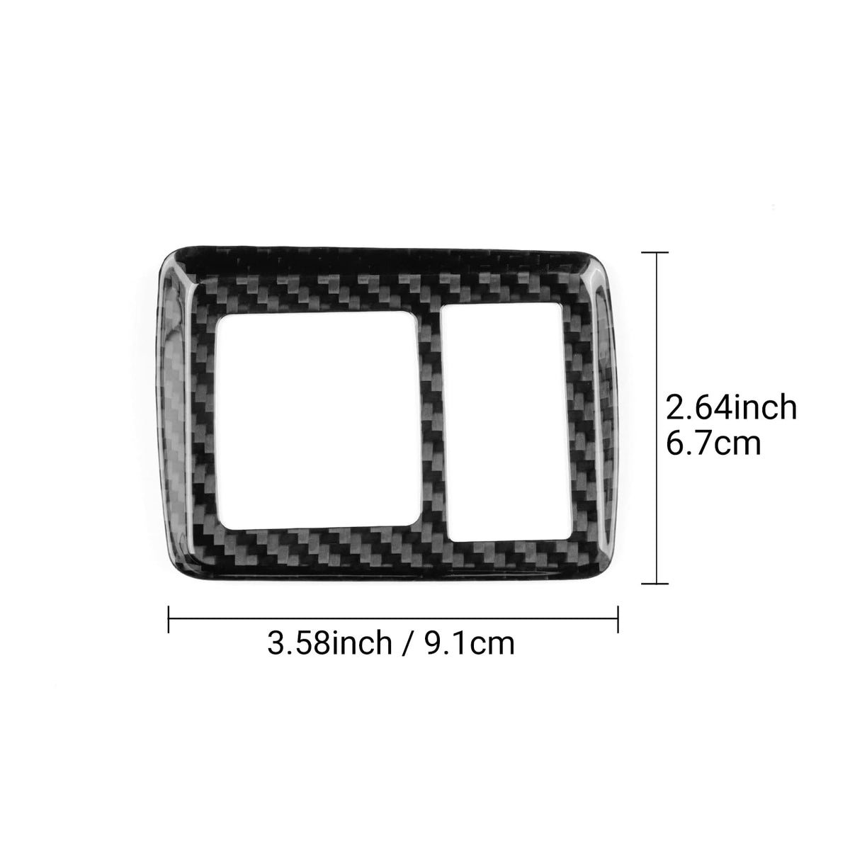 AIRSPEED Hard Carbon Fiber Mirror Switch Frame Cover for 2025-2026 Toyota GR Yaris - detail view 8
