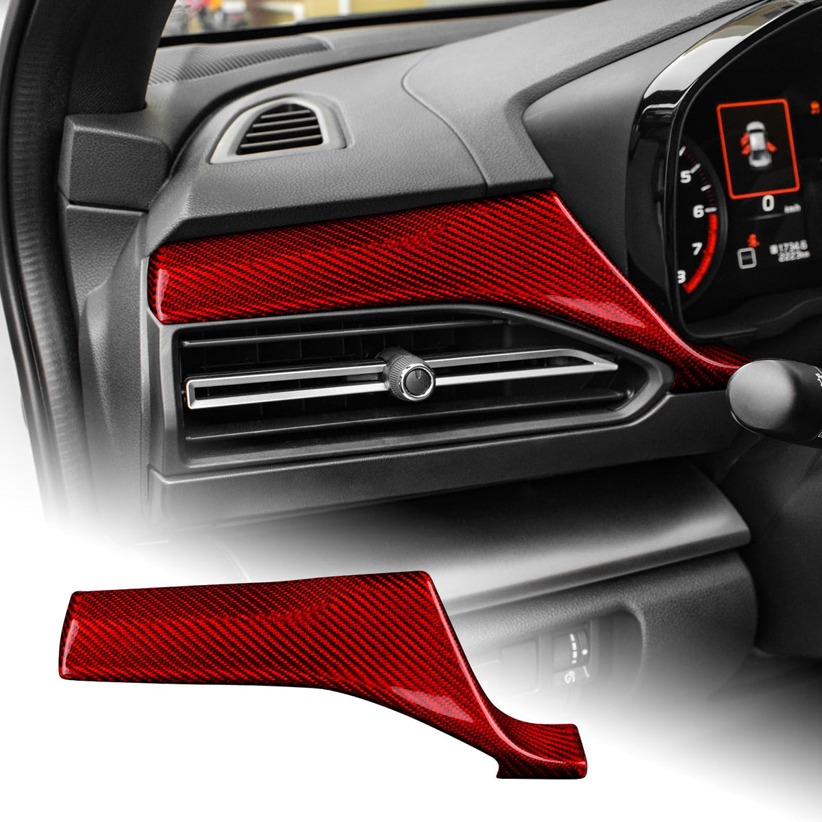 AIRSPEED Hard Carbon Fiber Center Console Cover for Subaru WRX/WRX STI 2022 2023 - detail view 17